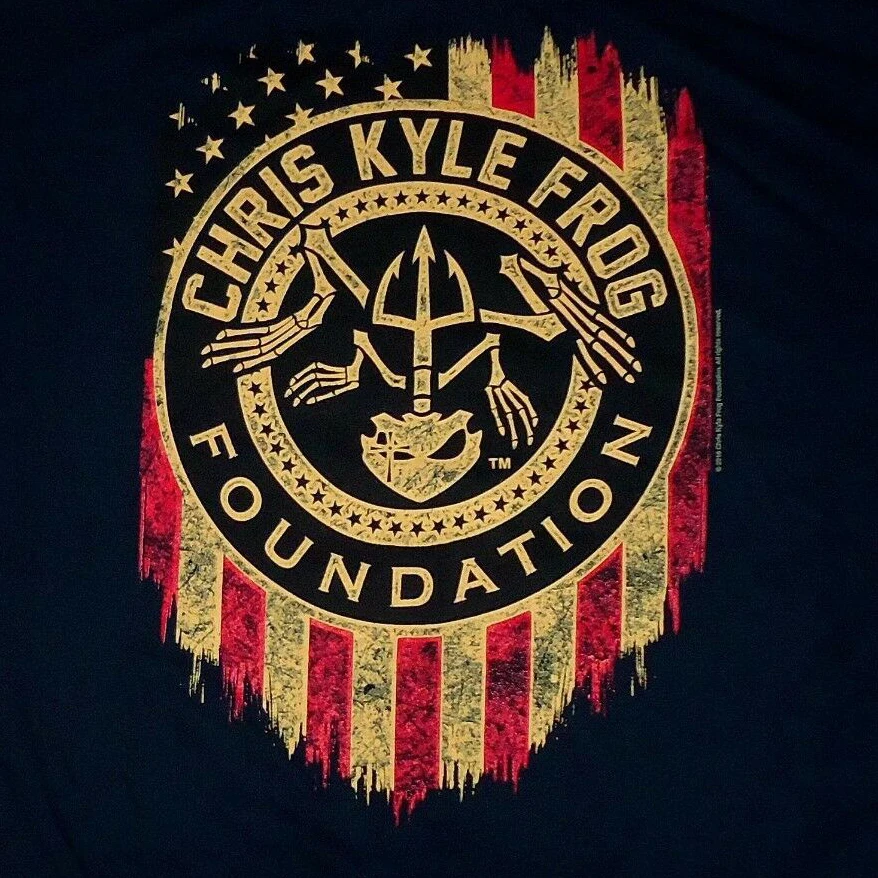 CHRIS KYLE Frog Star Spangled Banner American Sniper T Shirt. Short Sleeve 100% Cotton Casual T-shirts Loose Top Size S-3XL