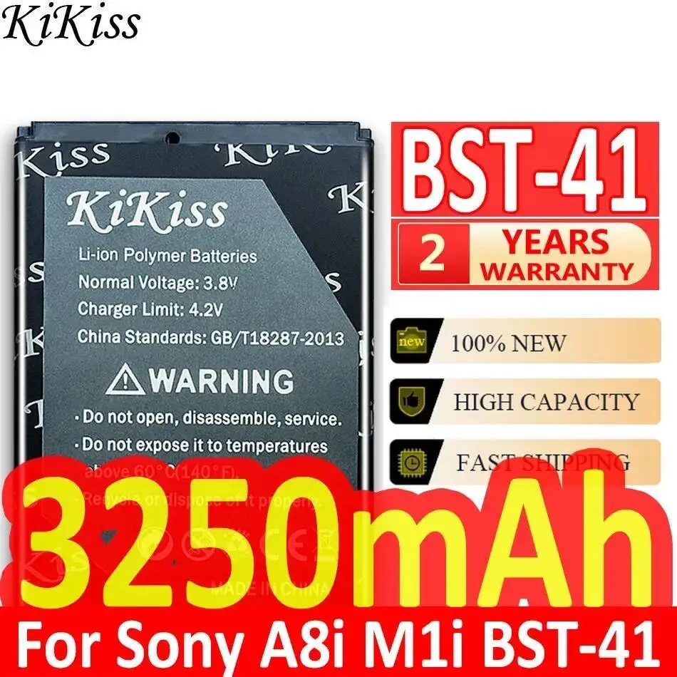 

Аккумулятор мобильного телефона Bst-41 для Sony Ericsson A8i M1i X1 X2 X10 X1a X2a Z1i 3250 мАч надежное питание