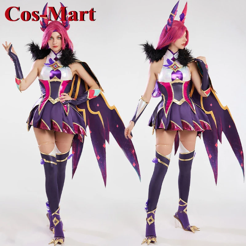 Cos-Mart Hot Game LOL Xayah Cosplay Costume Gorgeous Sweet Combat Uniform Activity Party Role Play Clothing