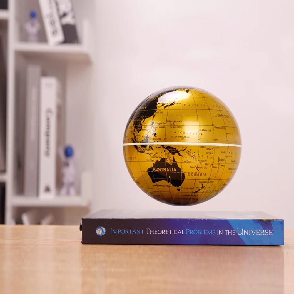 Floating Globe Magnetic Levitation Globe Educational Supplies Luminous Earth Globe Cosmic Cover Book Base