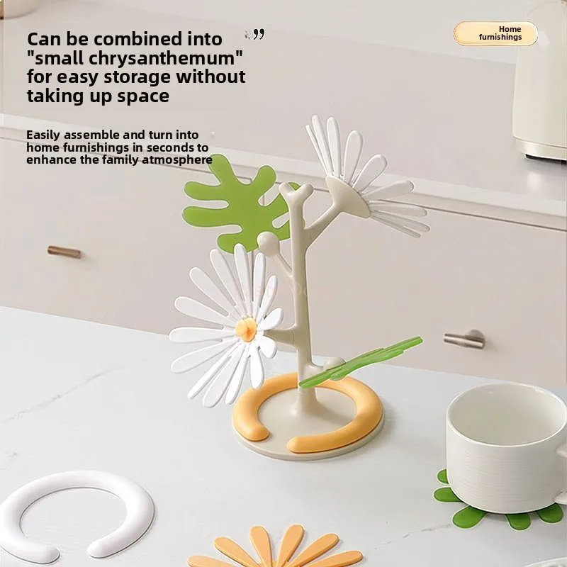 Daisy Heat Resistant Silicone Rubber Mat Non Slip Table Mat Placemat for Hot Pots Cups Bowls