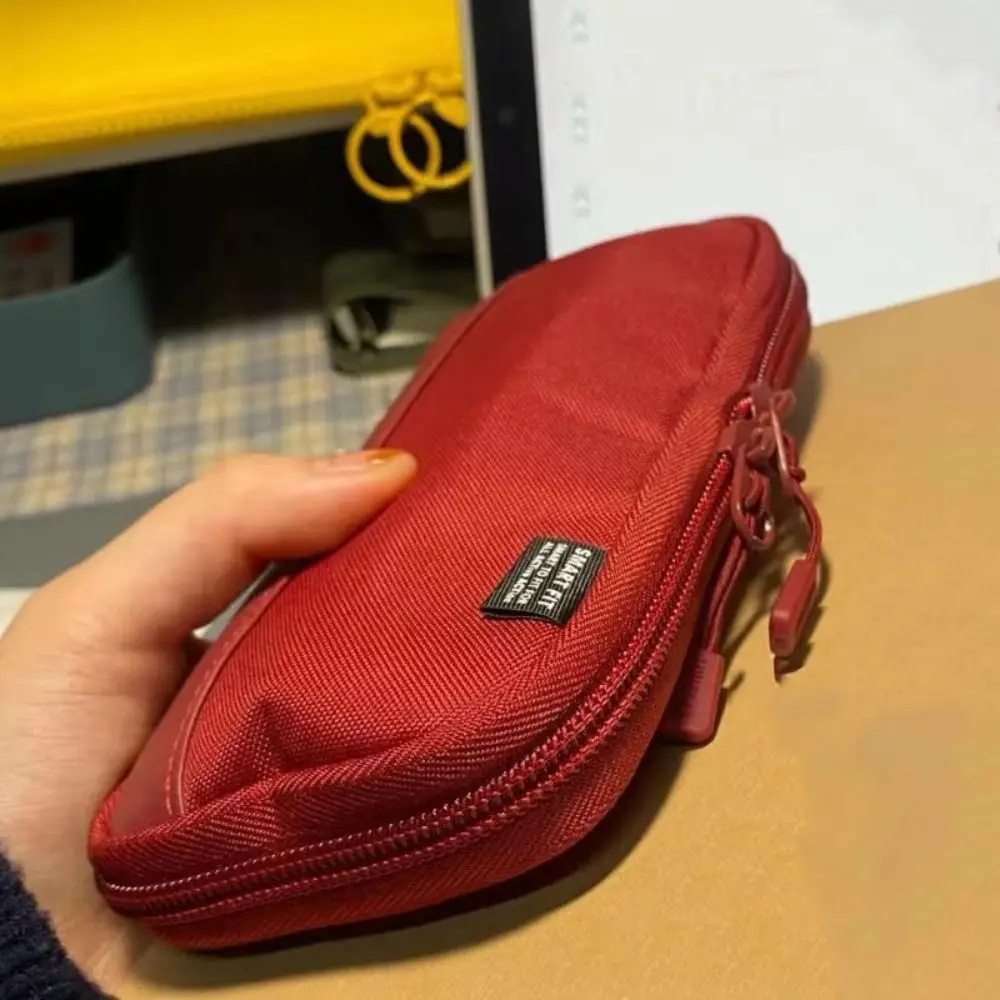 Oxford Cloth Simple Pencil Case Stationery Organize Waterproof Multifunctional Pencil Bag Large Capacity Desktop Storage Bag