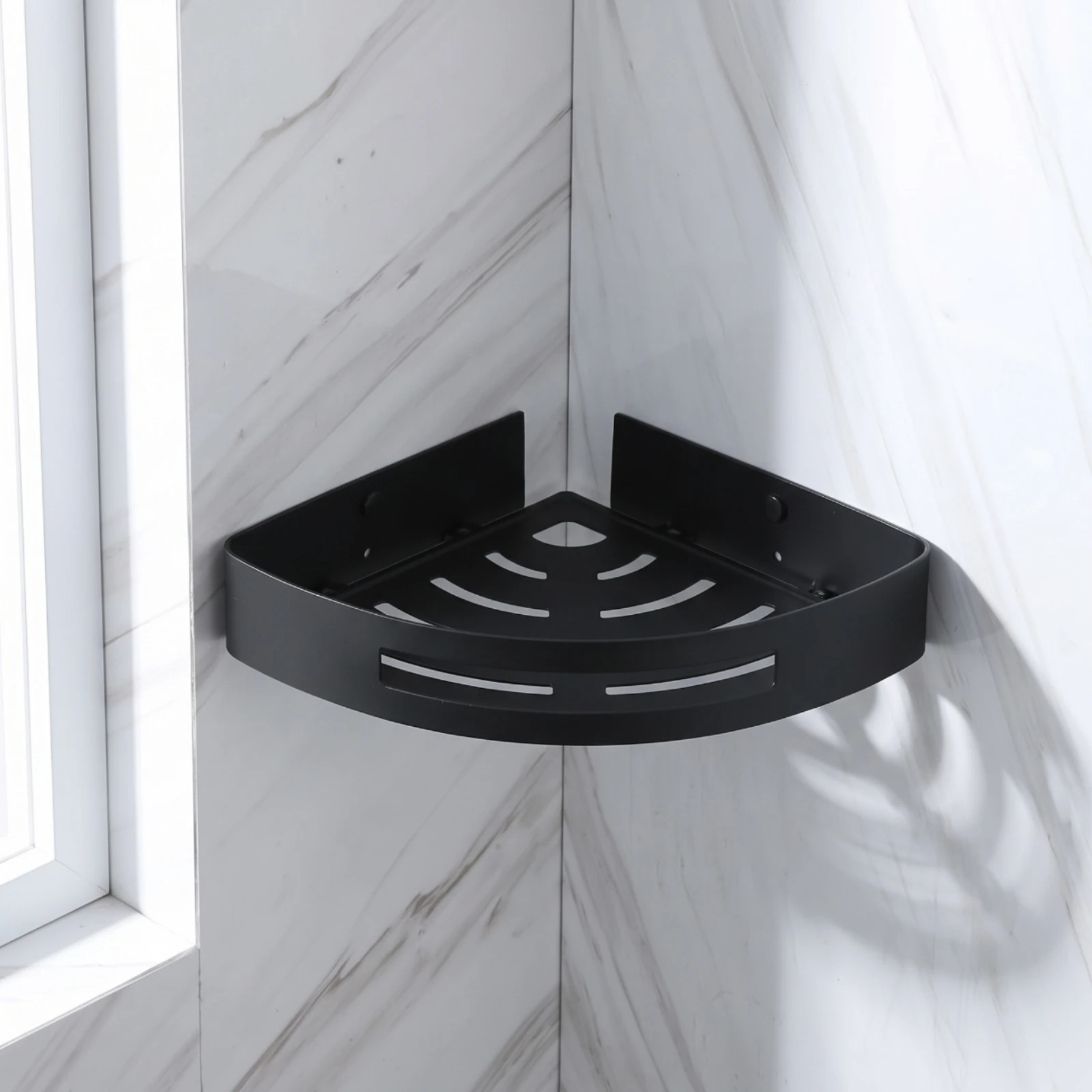 Bathroom Corner Shelf Rustproof Corner Shower Shelf Rack Drainage Rack Space-Saving