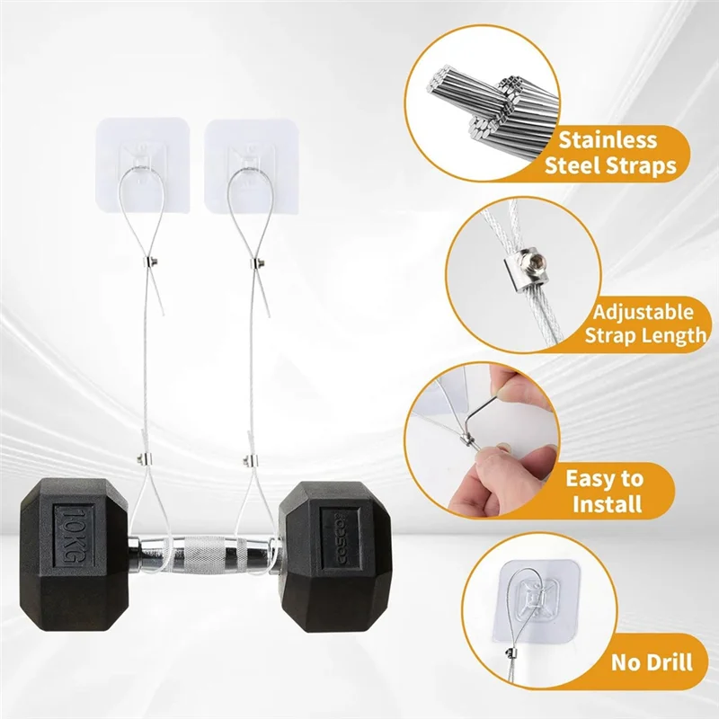 

AT19-10 PCS Stainless No-Drill Adhesive Straps For Flat-Screen TV, Anti-Tip Furniture Safety Anchors