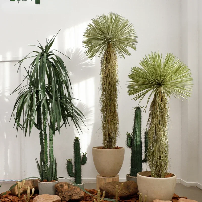Green Plant Window Landscaping Artifical Cereus Decorative Plant Pot Shopping Mall Hotel Tropical Camping Wind Simulation Plant