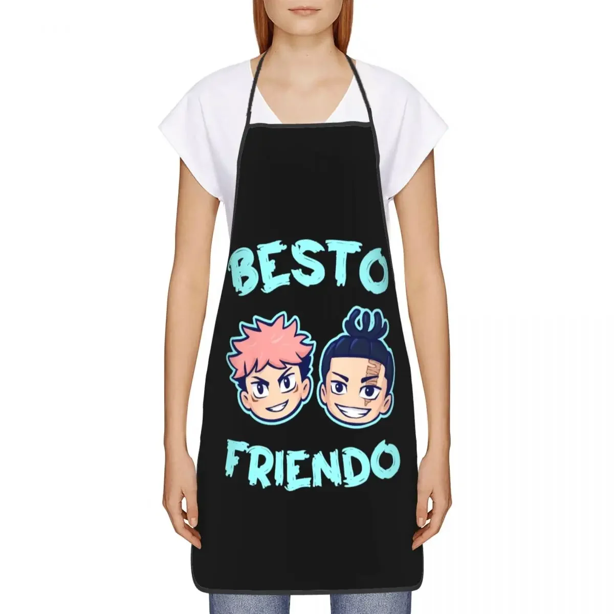 Custom Bib Besto Friendo Jujutsu Kaisen Aprons Men Women Adult Chef Kitchen Cooking Yuji Itadori And Aoi Todo Tablier Cuisine