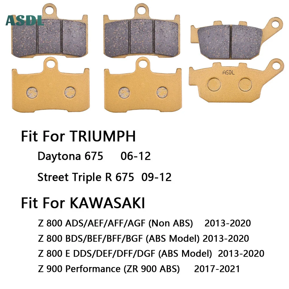 

Передние и задние тормозные колодки для мотоцикла KAWASAKI Z 800 ADS/AEF/AFF/AGF Non ABS Z800 ABS для TRIUMPH Daytona 675 Street Triple R