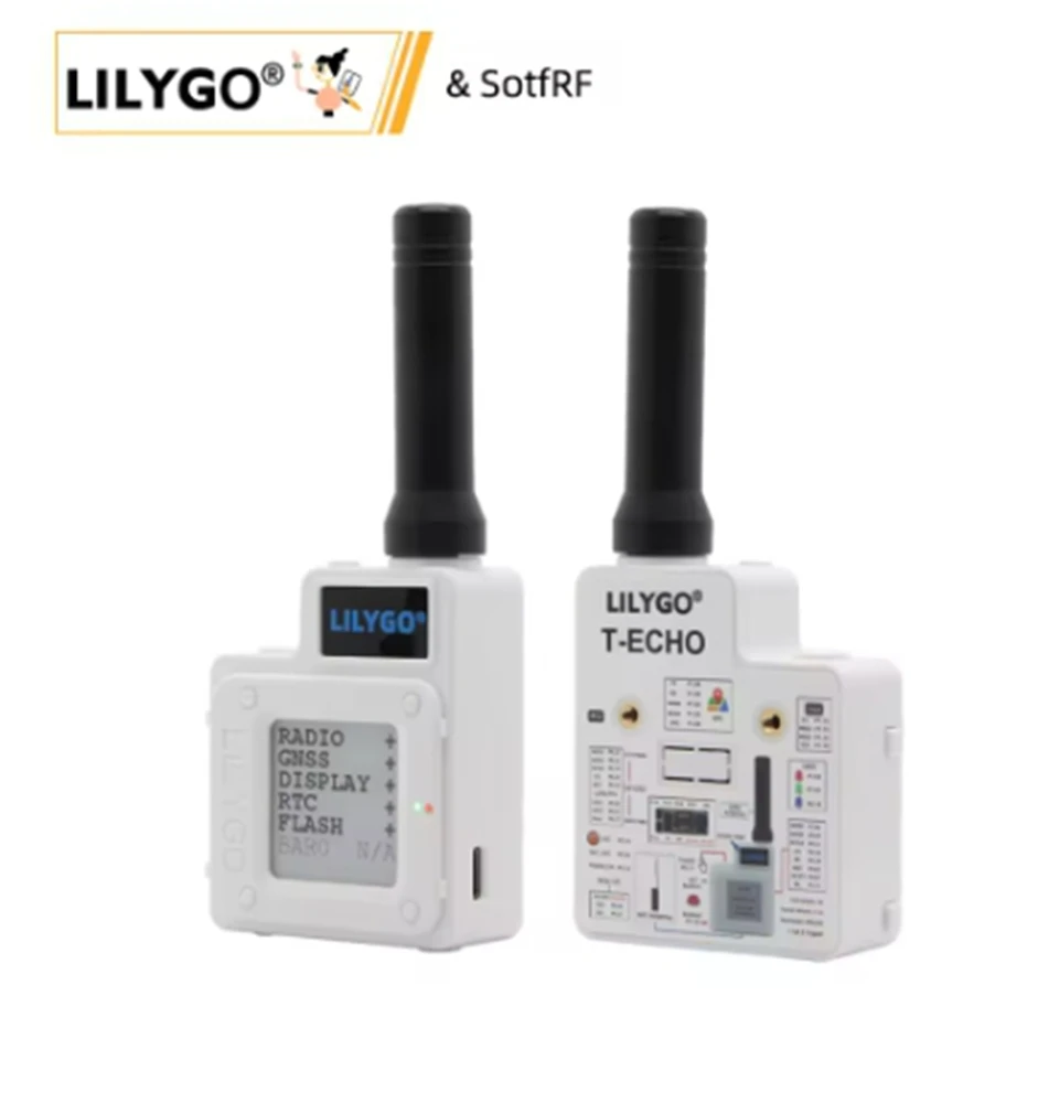 LILYGO® TTGO SoftRF T-Echo NRF52840 LoRa SX1262 433/868/915MHz Wireless Module L76K GPS 1.54 E-Paper BME280 Sensor