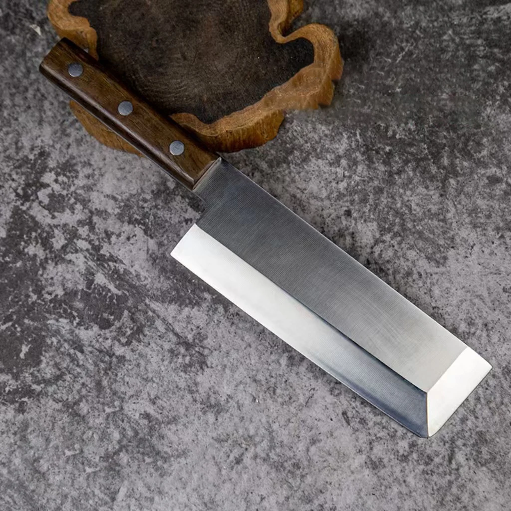 

7.4 Inch Usuba Knife 7Cr17CoMoV Steel Blade Wood Handle Sharp Chef Cleaver Sashimi Slicing Meat Kitchen Knives Cooking Tools