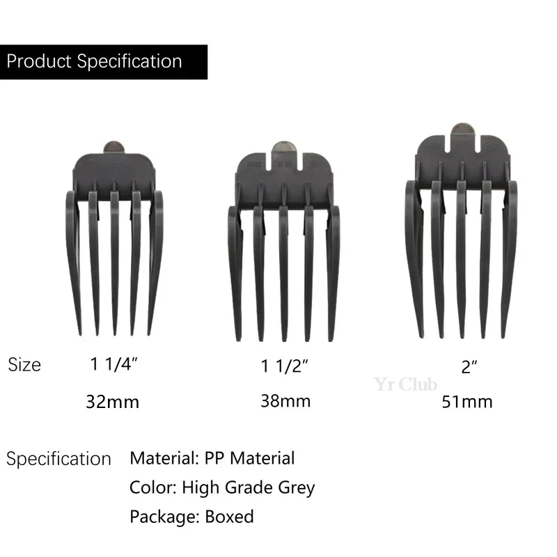 Große Grenze Kamm 32mm 38mm 51mm Für Wahl Haar Clipper Wachen Barber Shop Schneiden Guide Kämme elektrische Clippers Zubehör Y0504 – Detail 4