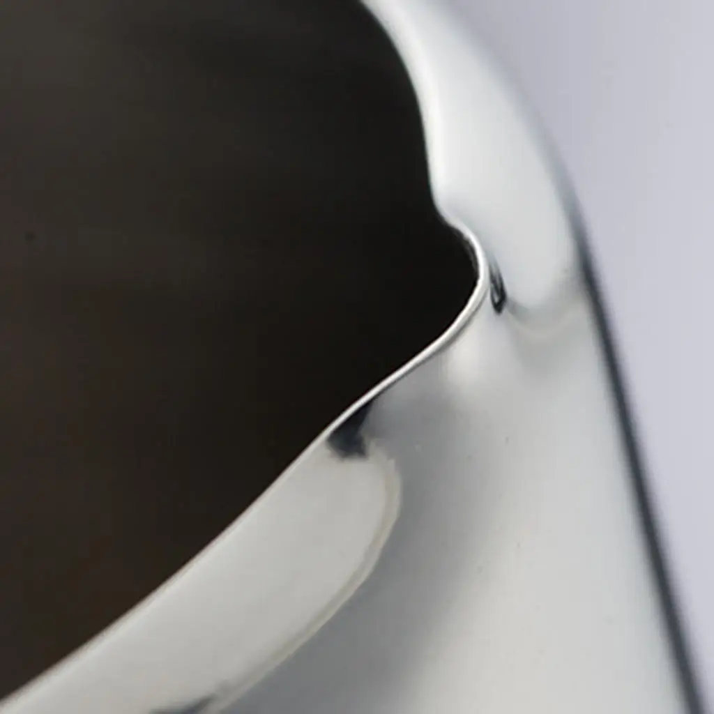

Silver Coffee Frothing Cup with Molded Spout Stainless Steel Pitcher for Latte Milk Mixing Kitchen Use