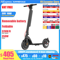 HX X8 Adult Powerful Electric Scooter 350W 10AH 36V Electric Kick Scooter Foldable 10.0 inch Wheel Self-Balance E Scooter