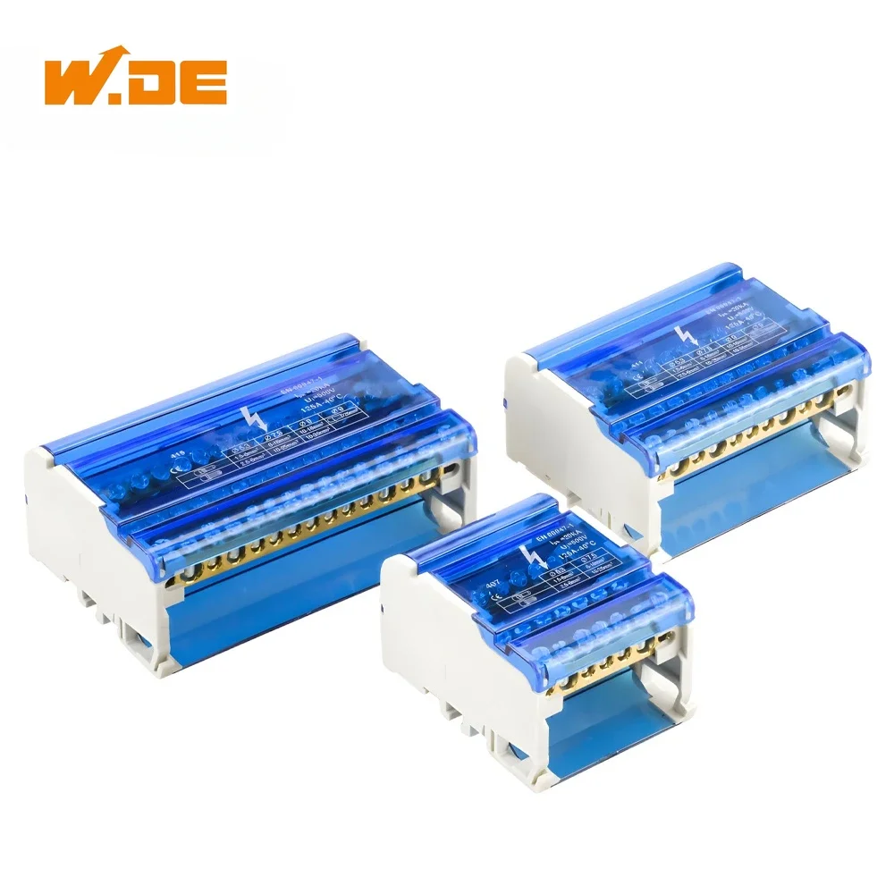 

1 Piece WDH407/411/415 Screw Junction Modular Universal Wire Electrical Connector Din Rail Terminal Block Power Distribution Box