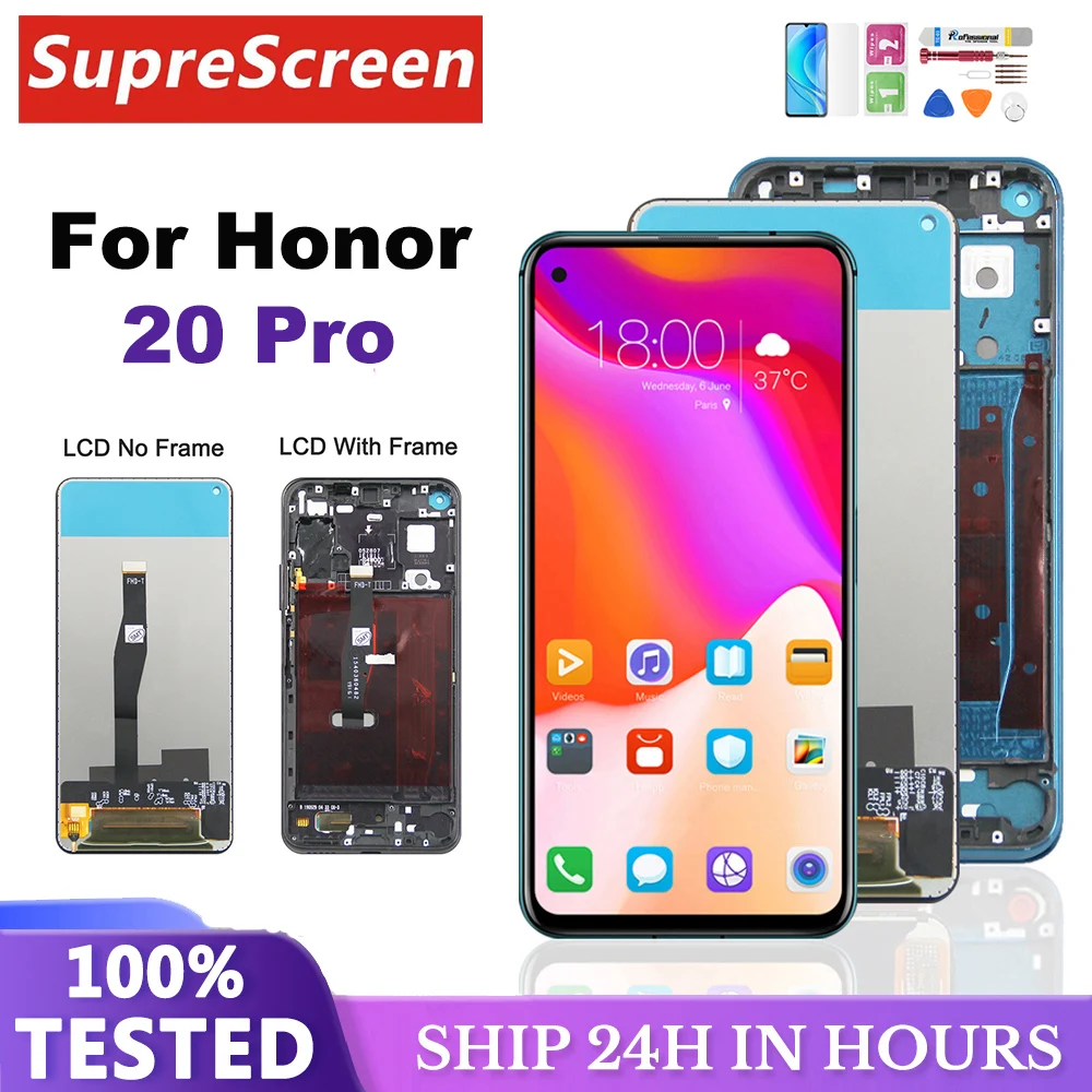 Экран 20pro для Honor 20 Pro, ЖК-экран с цифровым преобразователем сенсорного экрана в сборе для Honor20pro YAL-L21 YAL-L41, замена дисплея Экран 20pro для Honor 20 Pro, ЖК-экран с цифровым преобразователем сенсорного экрана в сборе для Honor20pro YAL-L21 YAL-L41, замена дисплея