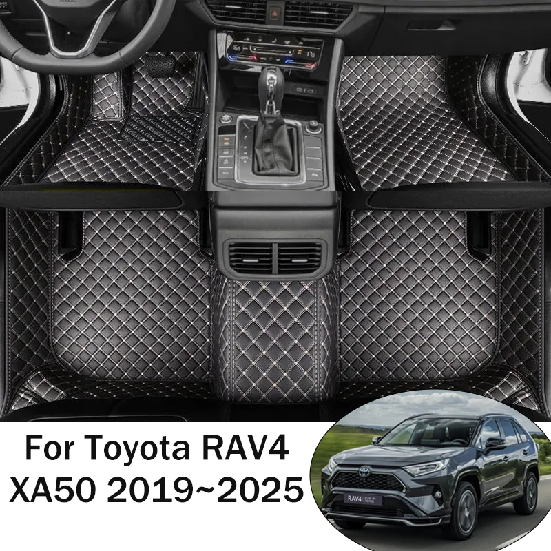 

For Toyota RAV4 XA50 2019~2025 2023 2024 LHD RHD Car Floor Mats Scratch Resistant Carpets Pad Interior Protection Accessories