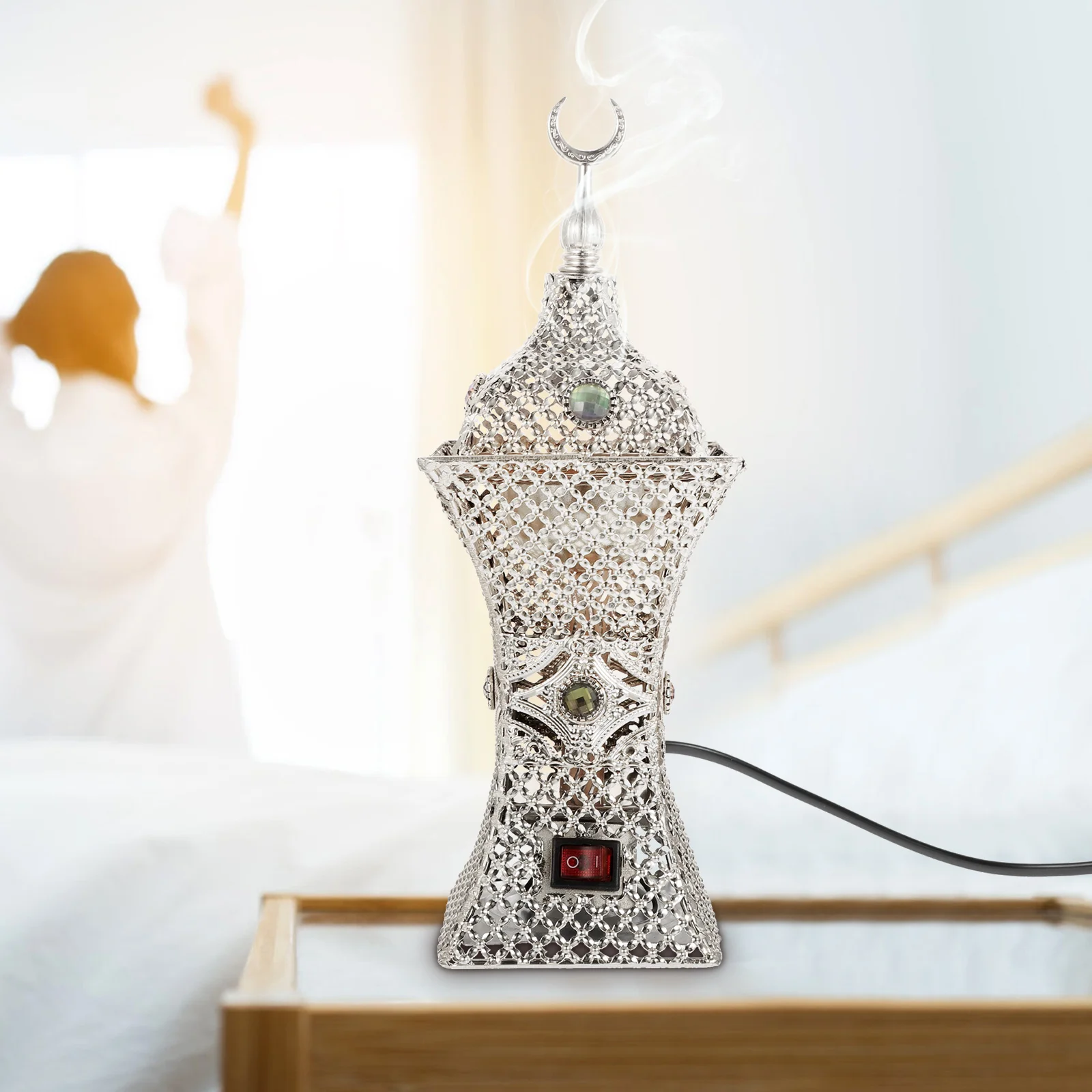 

Electronic Incense Burner Electric Censer Middle Eastern Style Iron Stove Holder High Temperature
