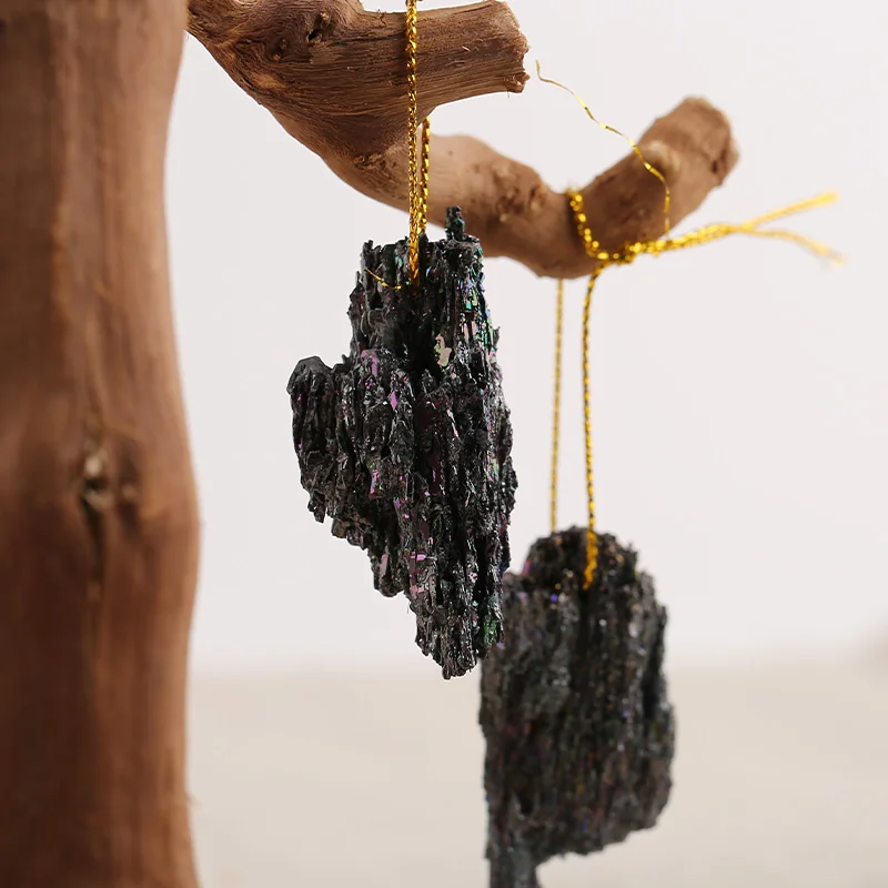 B&F Nugget Hematite Pendant Beads, Handmade Natural stones beads, Polished Stones for jewelry Making Supplies