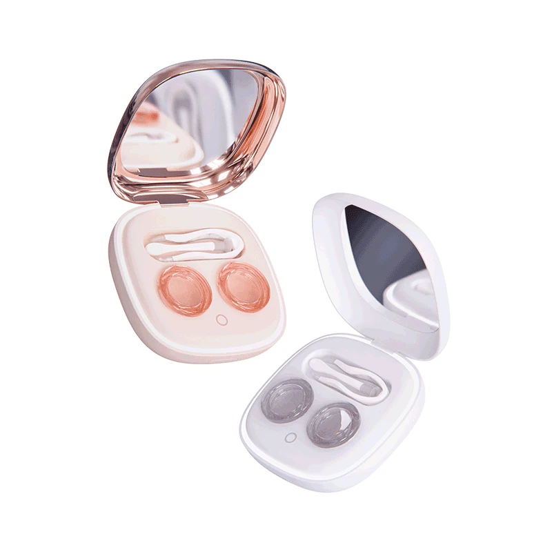 Nettoyeur de lentilles de contact, miroir en plastique cornéen, nettoie automatiquement en même temps, boîte à pupilles de beauté électrique