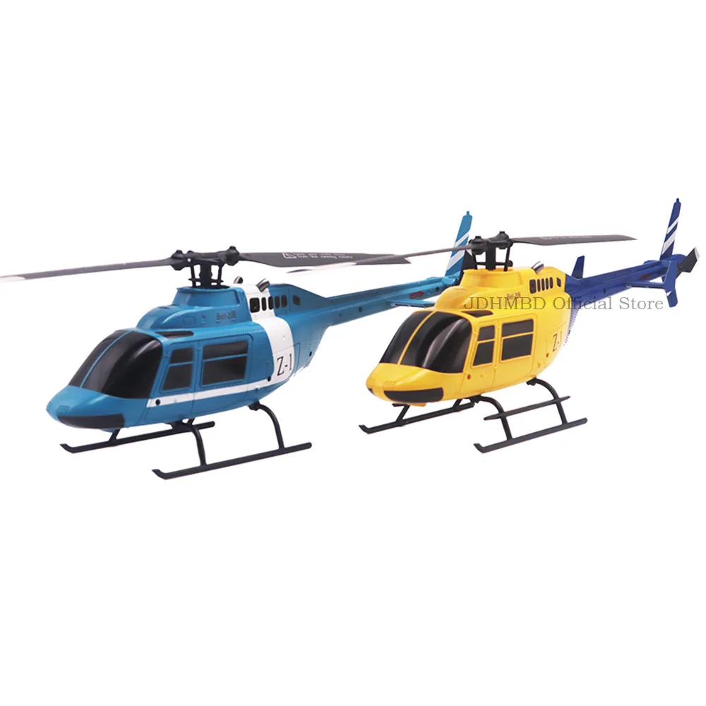 Z1 Remote Control Helicopter Four Channel Single Rotor Helicopter Simulation Model Toy Bell206 Helicopter Bell