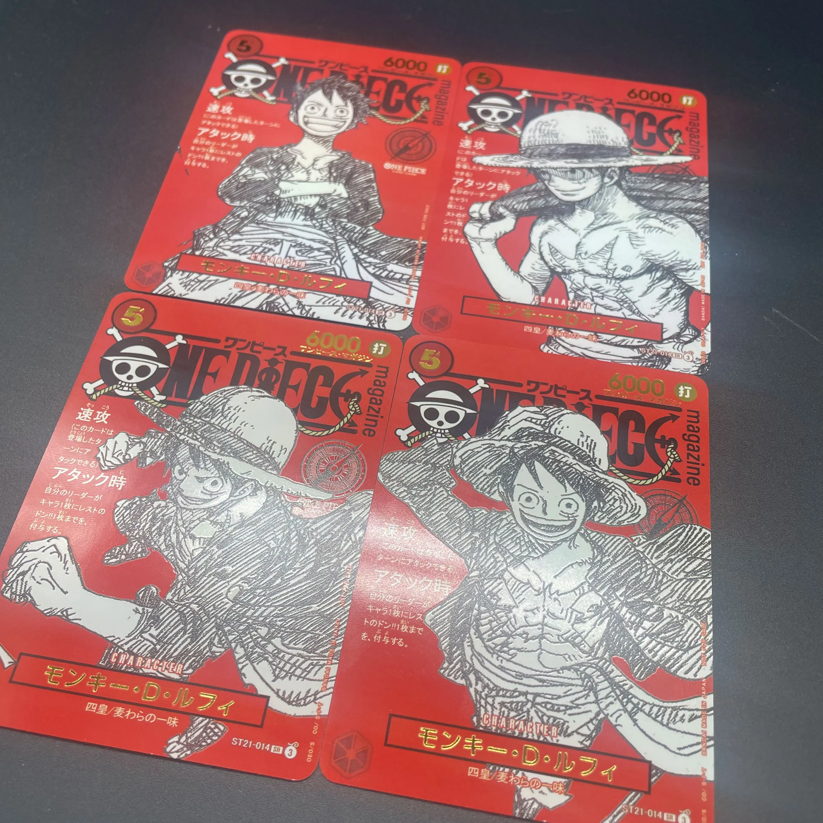 4 قطعة/المجموعة DIY ذاتية الصنع OPCG القش قبعة القراصنة القرد د. لوفي مجلة التعاونية الحصرية بطاقات مذهب النص جامع هدية