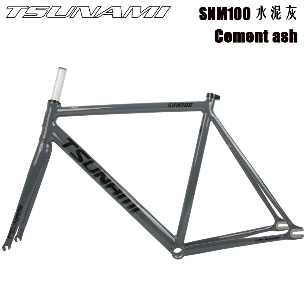 TSUNAMI SNM100 High Quality Retro Frame 700C Aluminum Fixed Gear Frame and Fork Track Fixie Bike 49CM 52CM 55CM 58CM Frameset