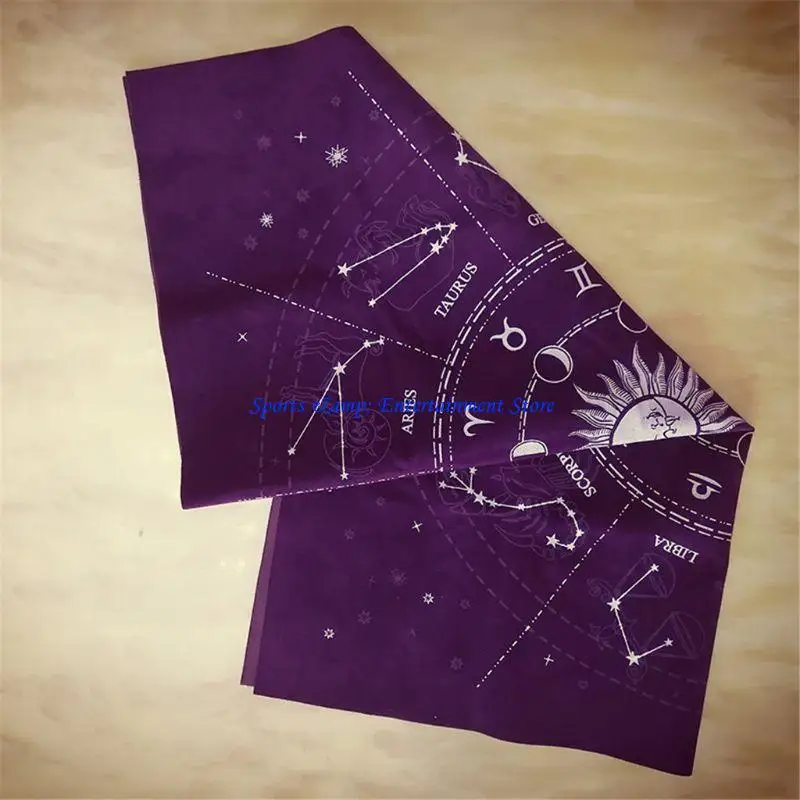 

G7NF 19x19In Star Pendulum Board Dowsing Table Cover Divination Board Game Tablecloth