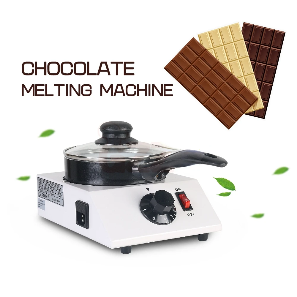 1.25KG 1/2 Pans Electric Chocolate Melting Pot Professional Electric Wax Melt Warmer Party Household Chocolate Fondue Set