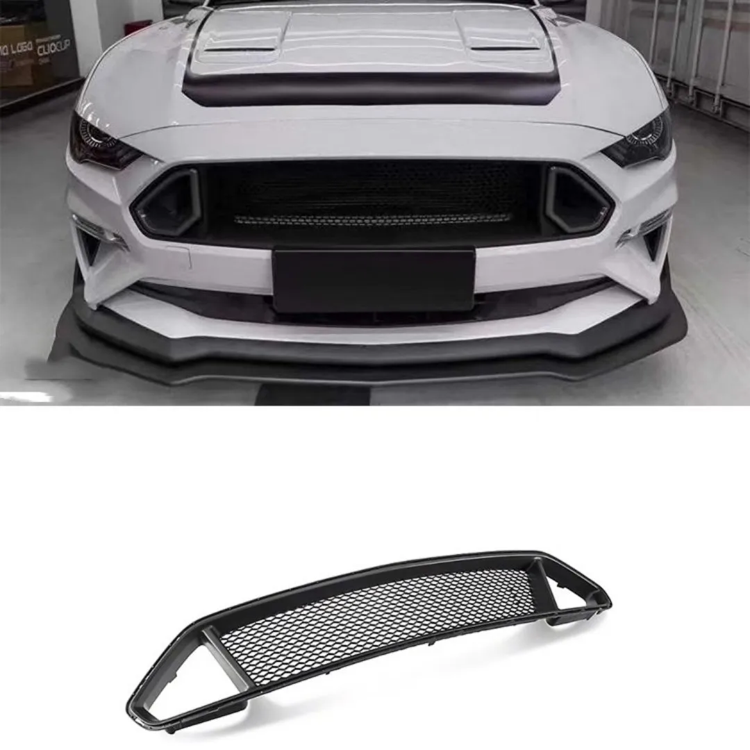 Top Bottom Grill Mask Grid radiator grille for Ford Mustang 2018-23 modified LED light Auto Accessories