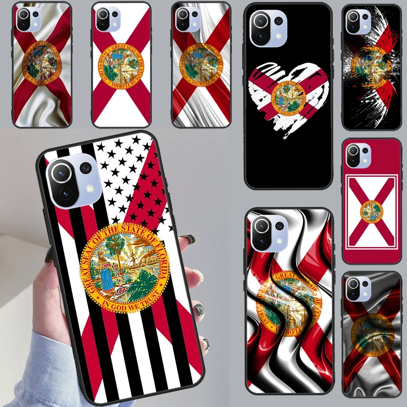 Florida State Flag Case For Xiaomi 11T 12T 13 Pro 12 Lite 12X Cover For POCO F5 X3 X5 Pro M5s X4 F4 GT C40 F3