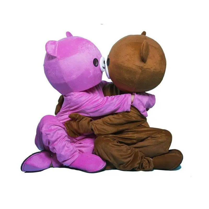Pink Cute Bear Kani Rabbit Mascot Costume Halloween Suits Halloween Carnival Cosplay Party Accessories Birthday Gifts