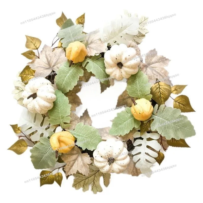 

Простая имитация ветра, зеленое растение, кленовый лист, лоза, Хэллоуин, фестиваль урожая, имитация кленового листа, венок