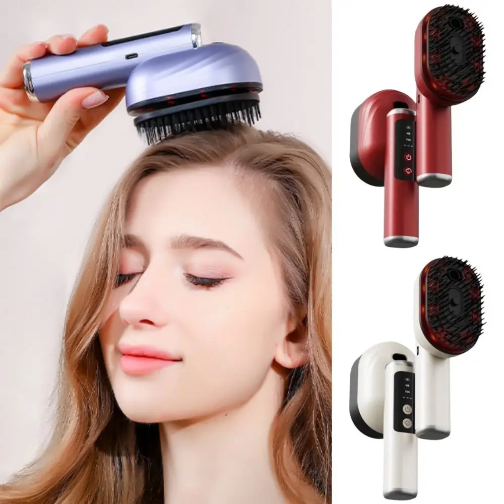 Multi-Function Red Light Spray Massage Comb Hair Care Portable Electric Spray Hair Brush Scalp Nourish Anti-Frizz Large Tank