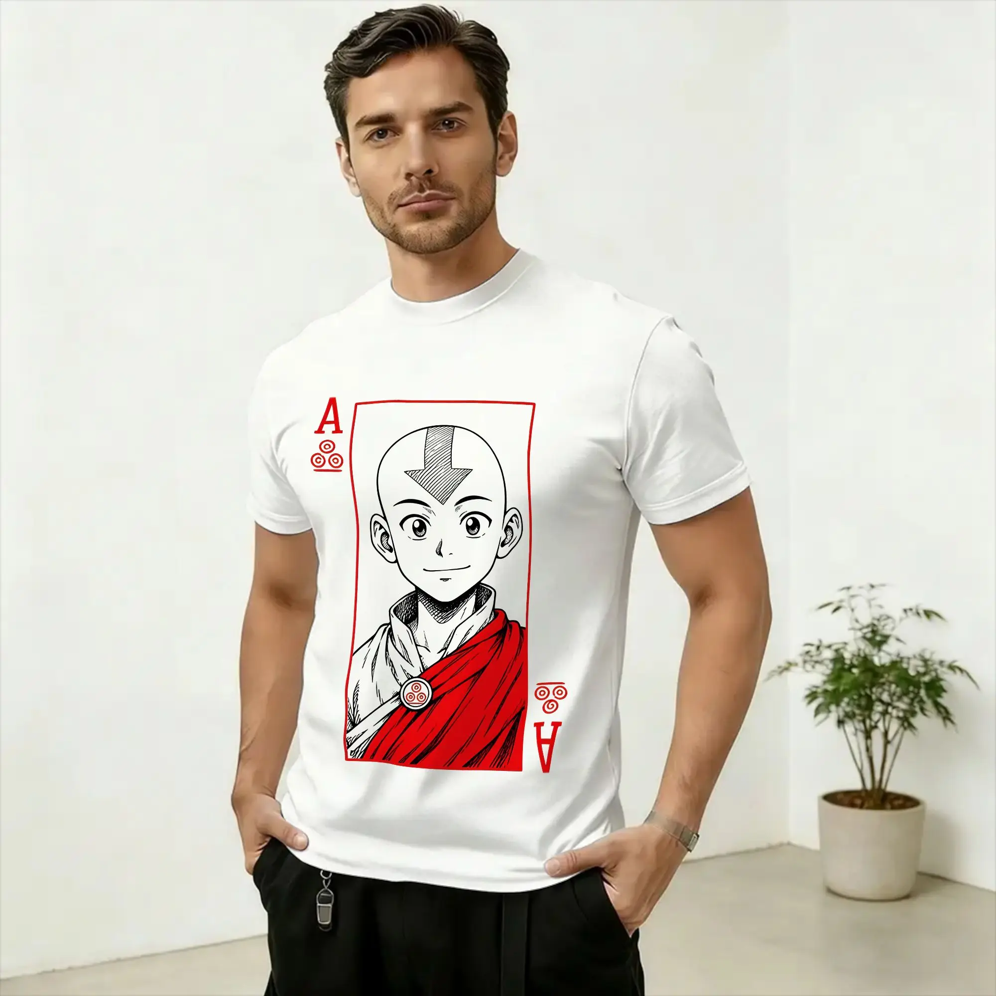 Men's Avatars Airbender Fanart T Shirts  Pure Cotton Clothes Novelty Short Sleeve Crew Neck Tees New Arrival T-Shirt