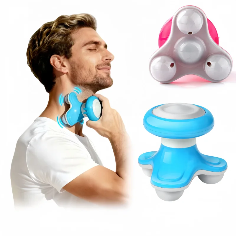 

Electric Handled Wave Vibration Massager Body Massager Mini Electric Massager (English blue)