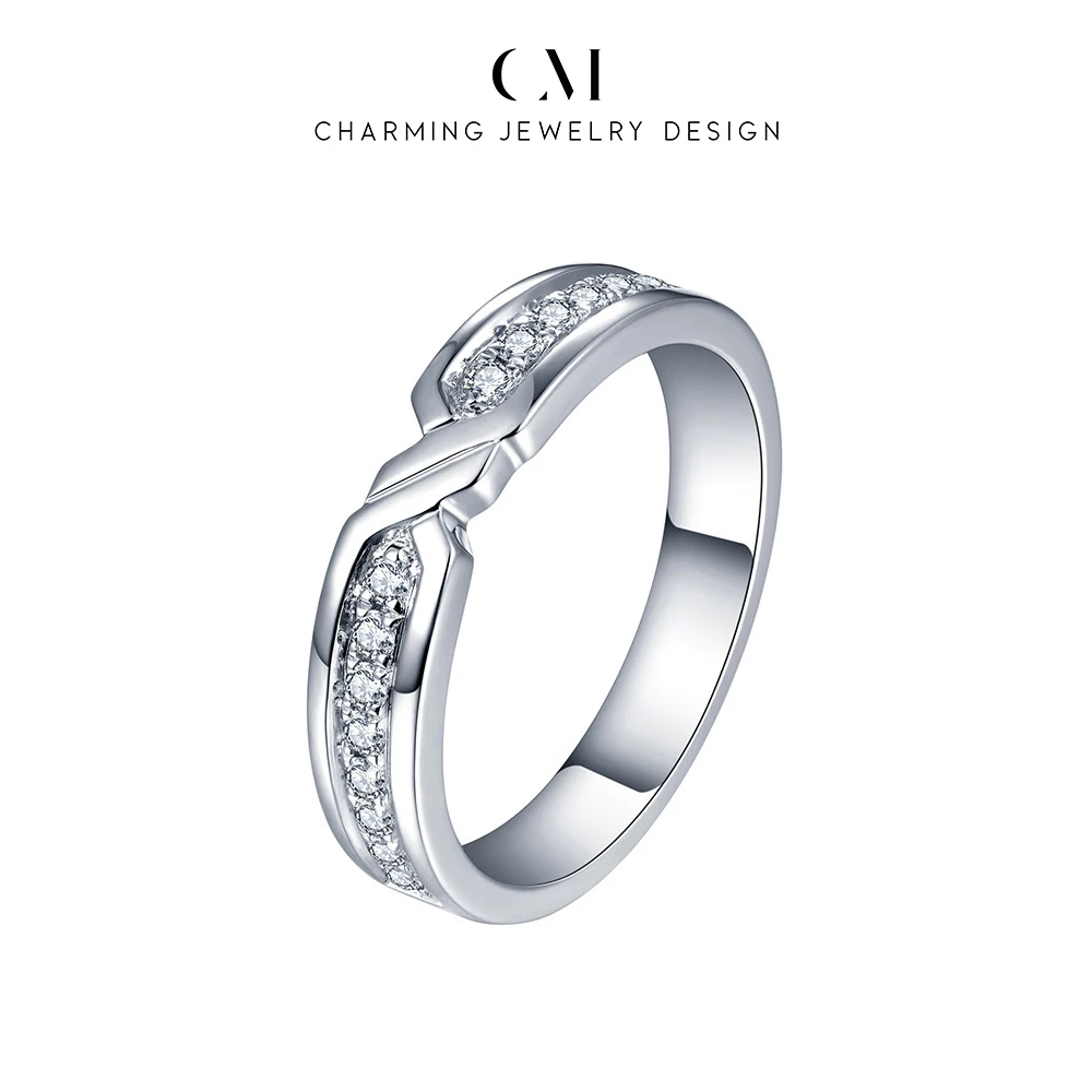 

CHARMING Classic Sparkling Couple Ring Moissanite 925 Sterling Silver For Women Men Engagement Wedding Jewelry Gifts Anniversary
