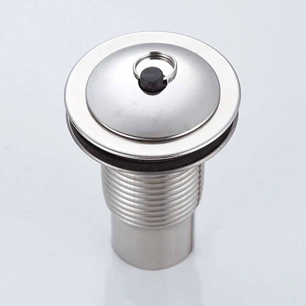 For Bathroom Pool Sink Drain Filter Kitchen Accessories 60mm Drain Button Durable Easy To Install Stainless Steel