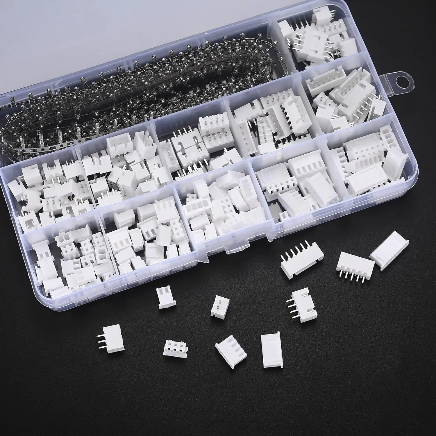 230Pcs 2.0mm JST-PH Connector Kit with 2.0mm Female Pin Header 2/3/4/5 Pin Housing Connector Adapter Plug Terminal Kit