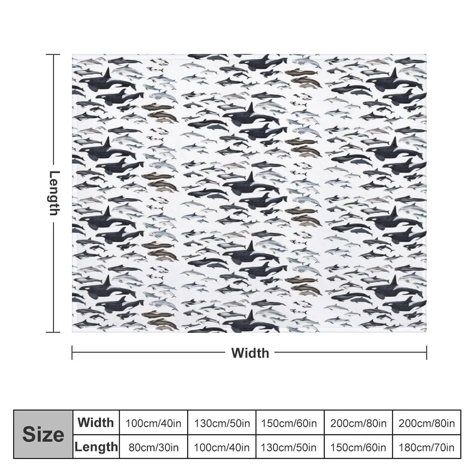 Dolphin diversity Throw Blanket for winter Hairy Blankets