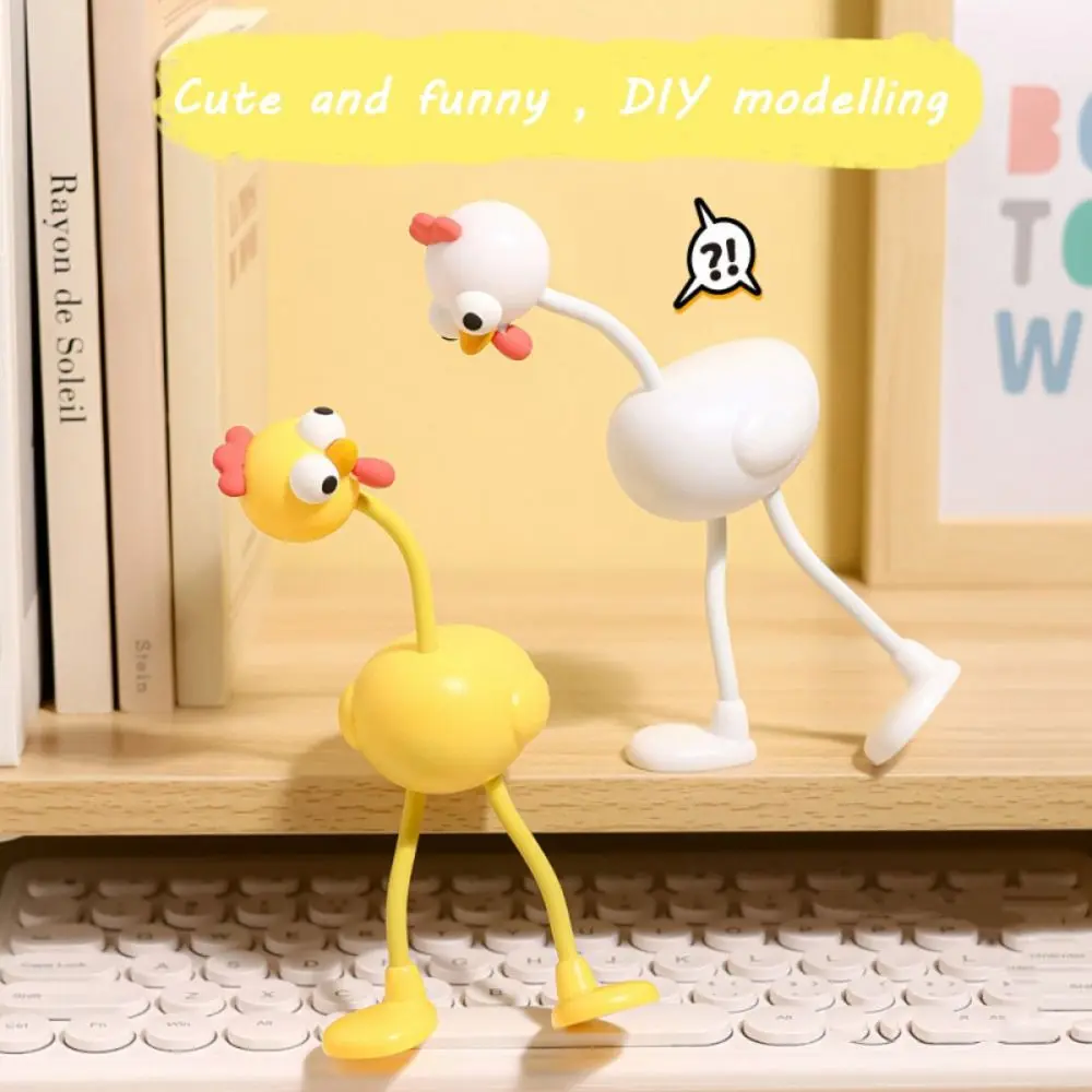 

3 Lighting Modes Funny Chicken Night Light Soft Light Rechargeable Bedside Decor Light Cute Cartoon Multifunctional