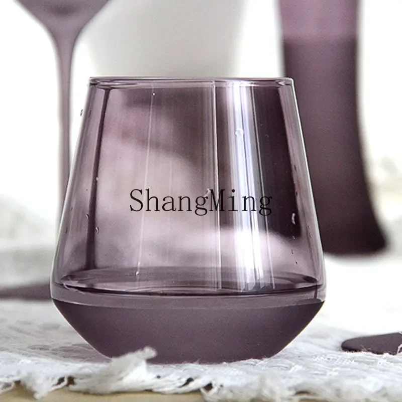 

CL high-grade crystal red wine glass high value light luxury wine set purple simple glass goblet