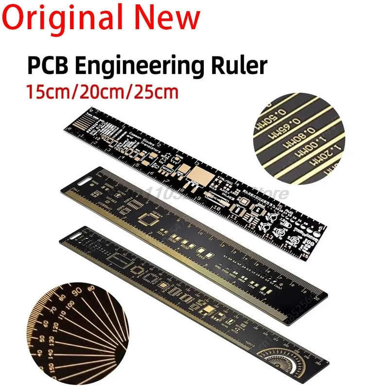 1PCS PCB Ruler PCB Ruler Circuit Board Ruler Gold Immersion Package Unit Engineering Electronic Engineer Companion