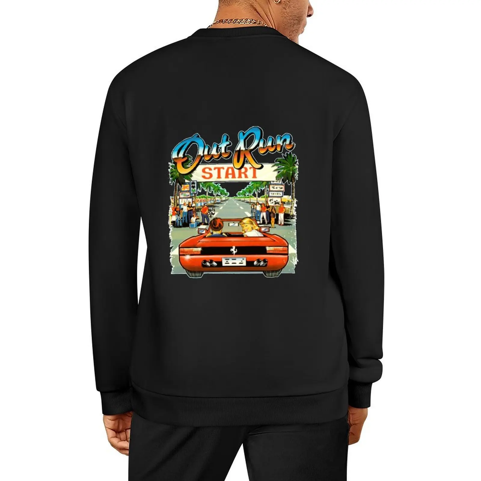 

Arcade Out Run Arcade Out Run Video Game Pullover men's sweat-shirt men's winter sweater mens clothes new in sweatshirts