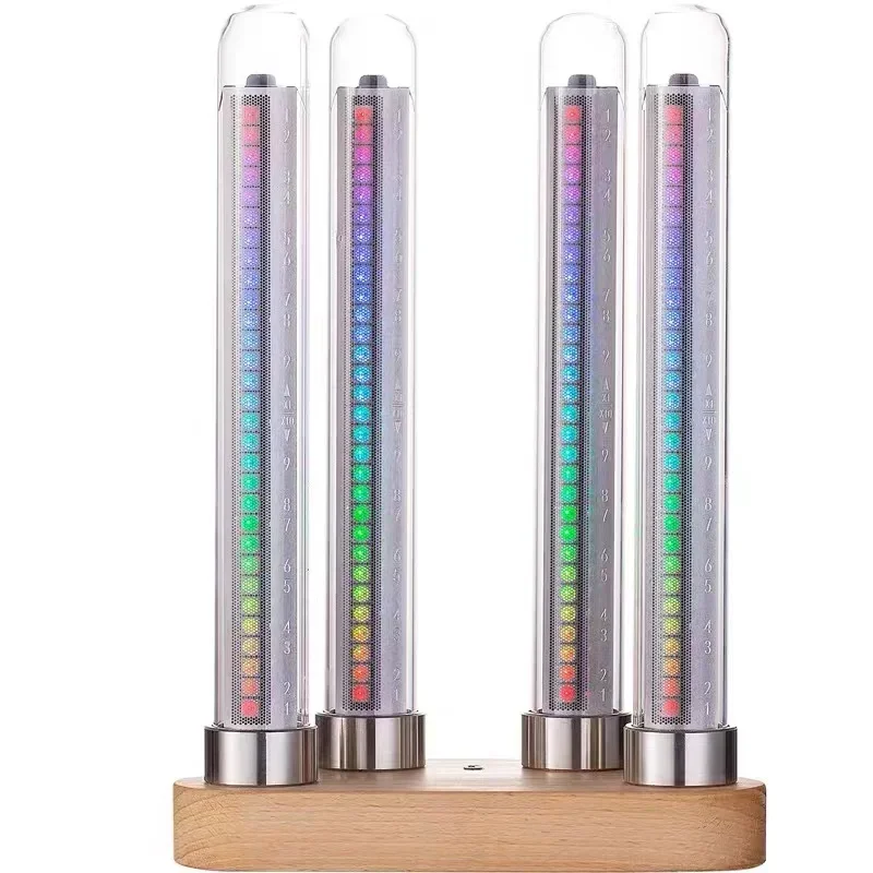 4-bit RGB Pickup Level Light Pseudo Glow Tube Clock Music Rhythm Light