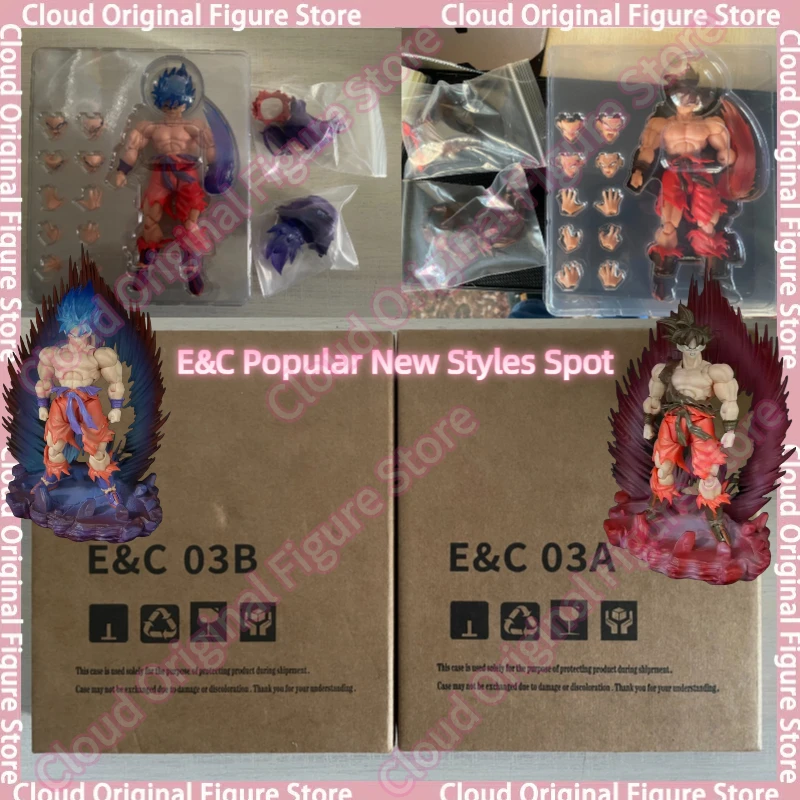 

В наличии E&C Studio Son Goku Фигурка Dragon Ball Super Saiyan Blue Son Goku Kaioken Battle Damage 3.0 Body Аниме Фигурки