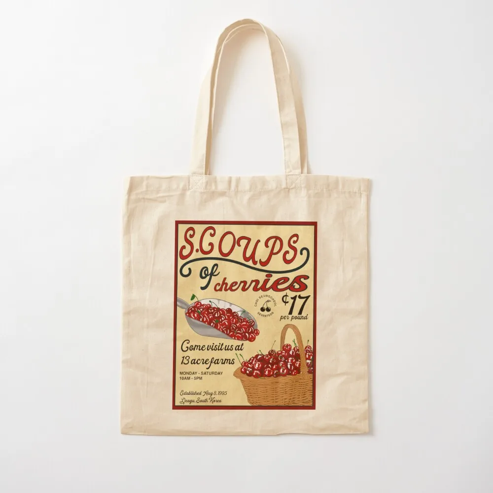 S.COUPS OF CHERRIES (S.coups vintage inspired poster) Tote Bag bag luxury women handbag supermarket folding bag