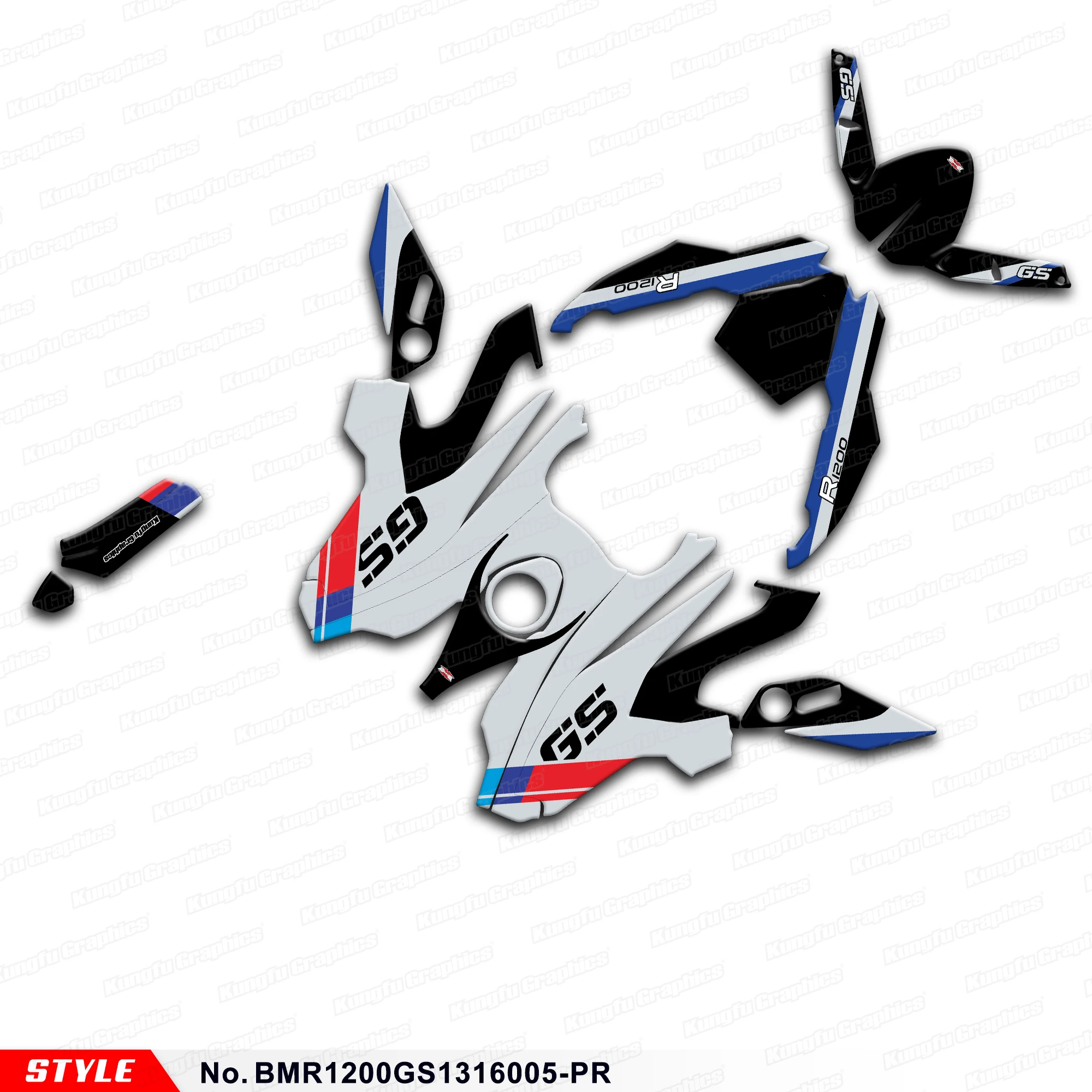 

Восстановление мотоциклетных наклеек с графикой для R1200 GS R1200GS 2013 2014 2015 2016, номер стиля BMR1200GS1316005-PR