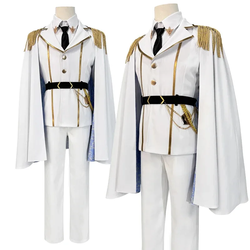 

DY2025HOLOUN Blue Lock Anime Isagi Cosplay Costume Wig Angels and Demons Series Jacket Pants White Cloak Rose Net Cos HalloweenD