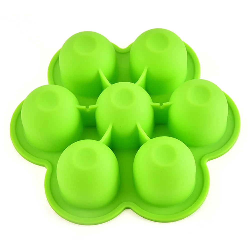 Bandeja reutilizable de almacenamiento de alimentos para bebés con 7 compartimentos, tapa verde, congelador, horno microondas, bandeja segura no tóxica