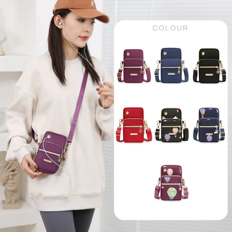 

New Casual Waterproof Nylon Crossbody Bags Women Messenger Shoulder Bag Female Small Cell Phone Handbags Purses Sports Pouch Bag