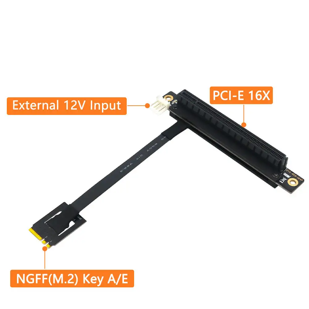 

270 ° Кабель-адаптер M.2 (NGFF) Dual-Key a-e на PCI-E 16x, поддерживает разъем M.2 с адаптером PCI-E 3.0 типа 2230, не требует драйверов
